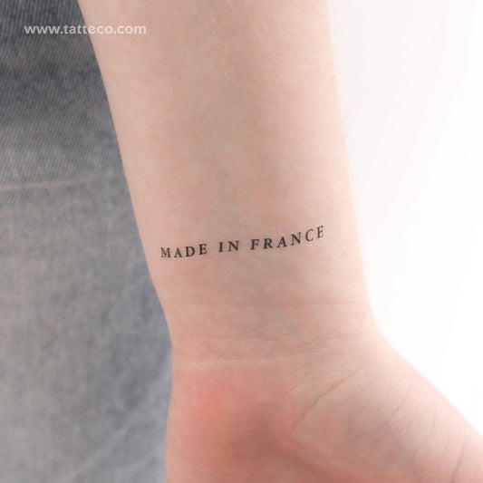 Made In France Temporary Tattoo - Set of 3