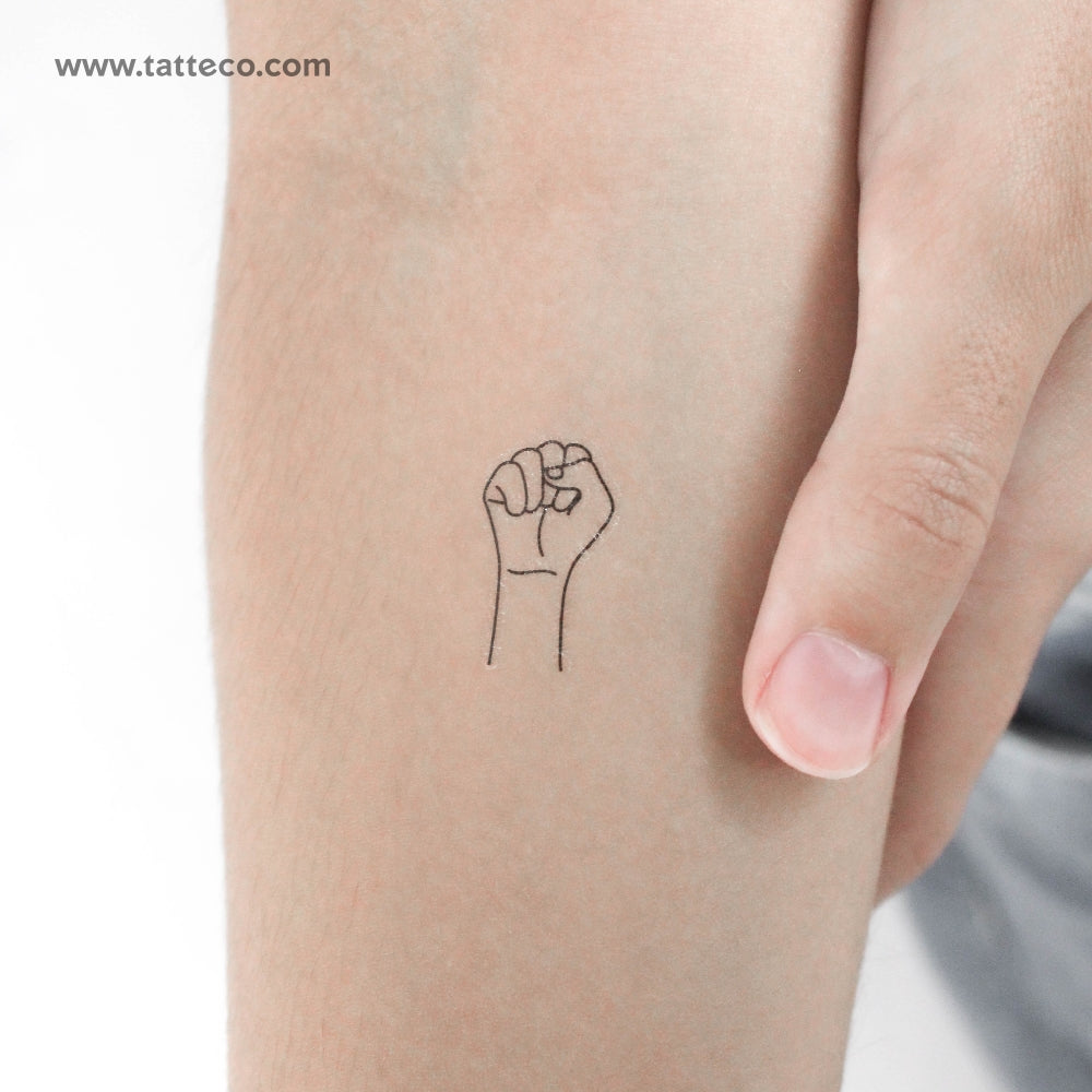 Sign Language S Temporary Tattoo - Set of 3