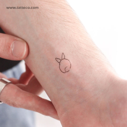 Tatuaje temporal de cola de conejo - Juego de 3