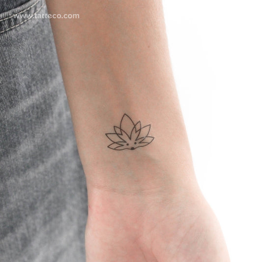 Lotus Hedgehog Temporary Tattoo - Set of 3