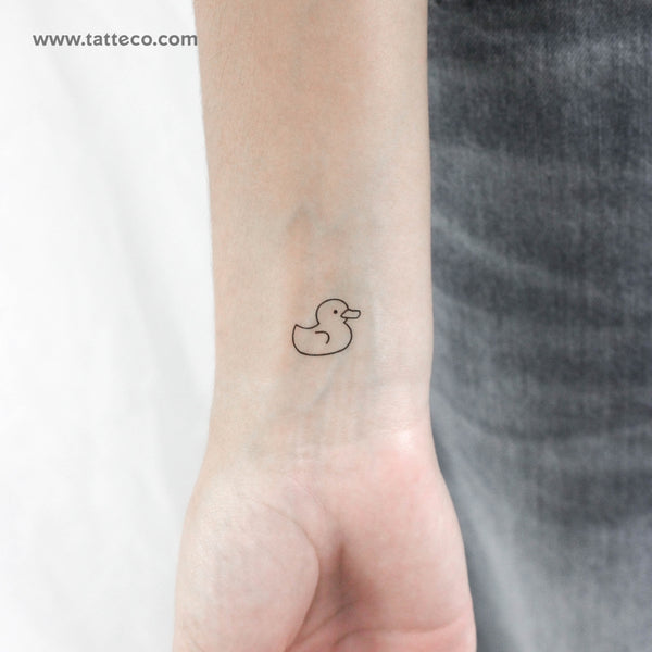 Minimalist Rubber Duck Temporary Tattoo - Set of 3