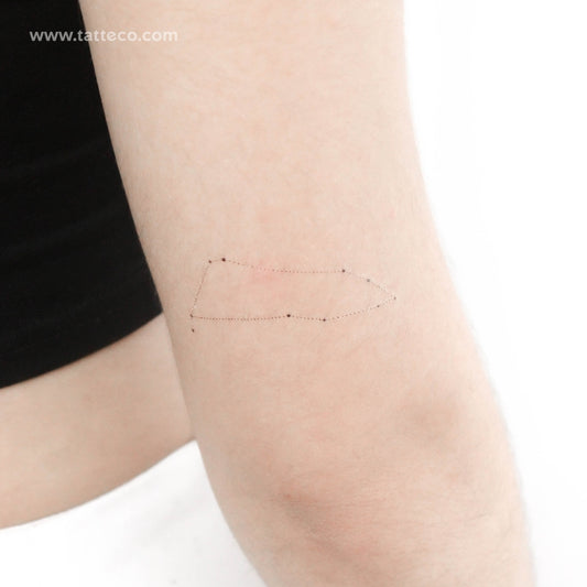 Tatuaje temporal minimalista de la constelación de Capricornio de Puntuak (juego de 3)
