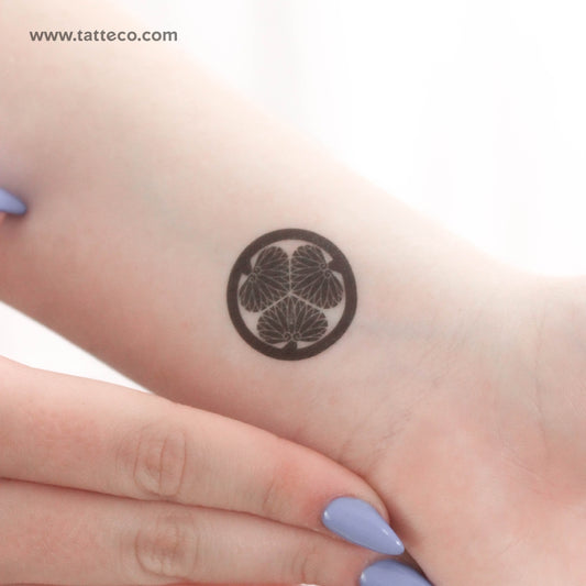 Tatuaje temporal de malvarrosa - Juego de 3
