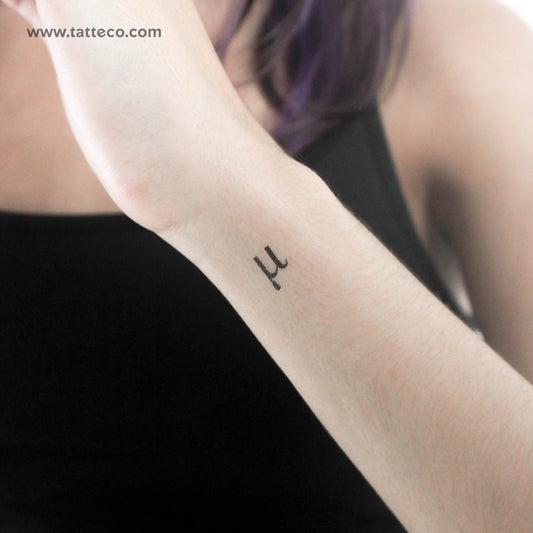 Mu μ Temporary Tattoo - Set of 3