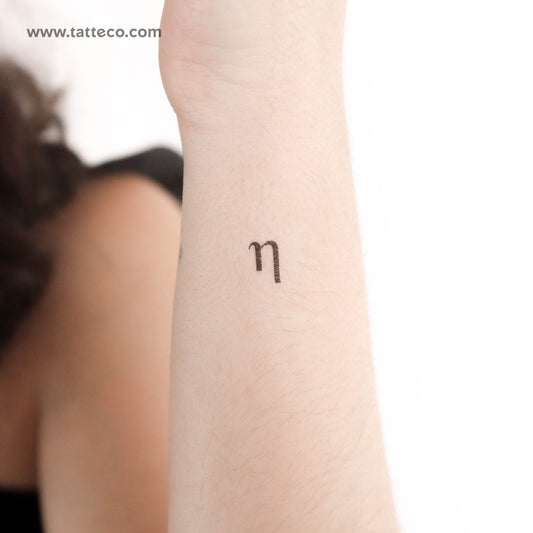 Eta η Temporary Tattoo - Set of 3