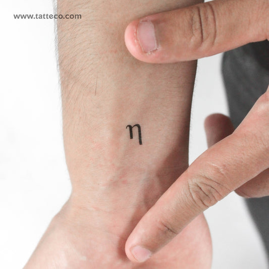 Eta η Temporary Tattoo - Set of 3