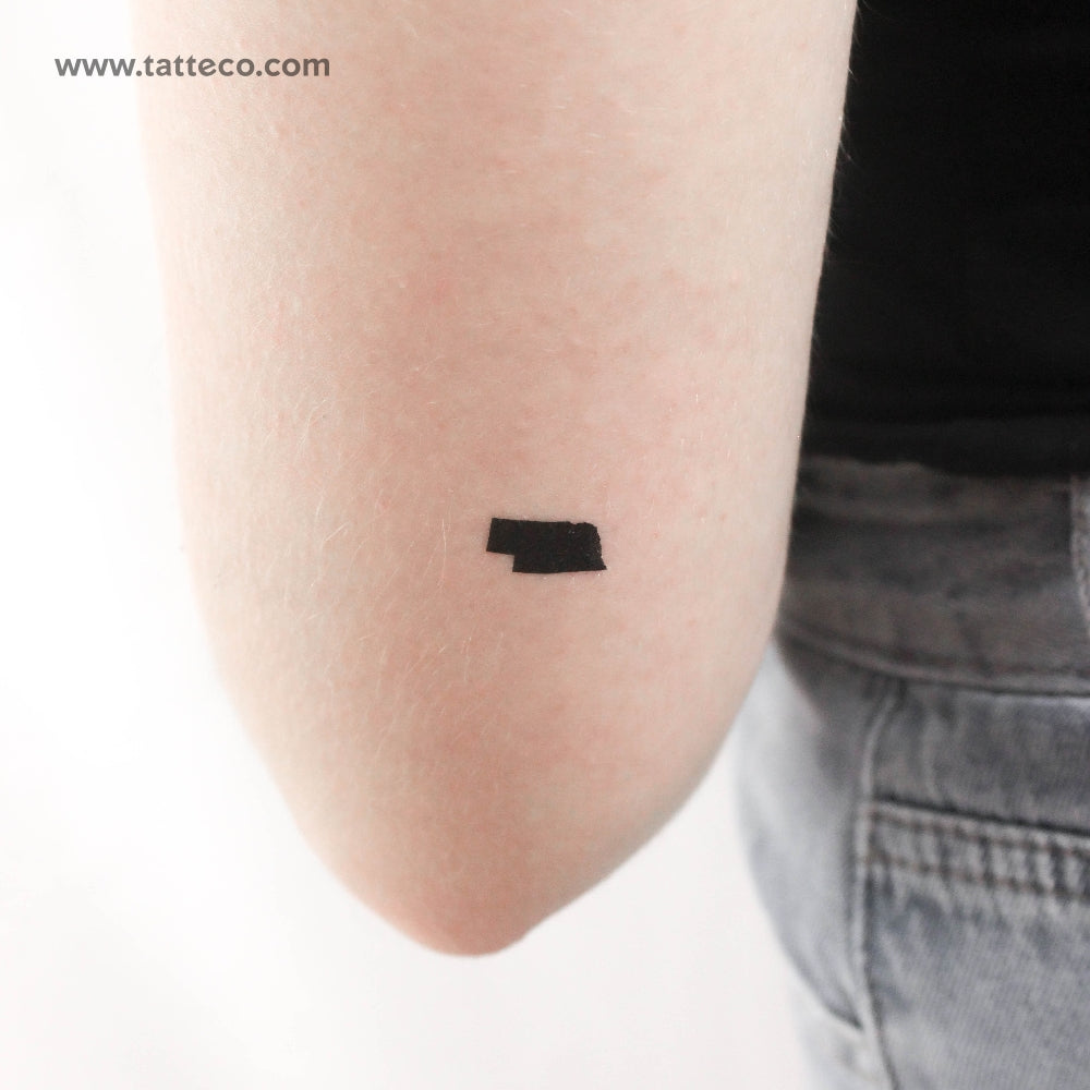 Tatuaje temporal del mapa de Nebraska (juego de 3)
