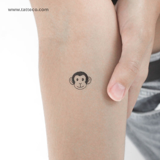 Tatuaje temporal de cara de mono - Juego de 3