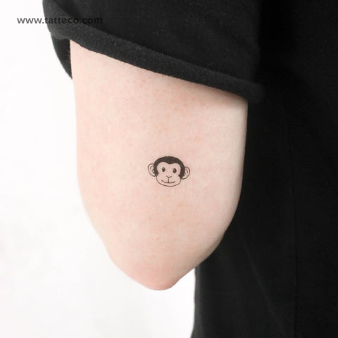 Monkey Face Temporary Tattoo - Set of 3