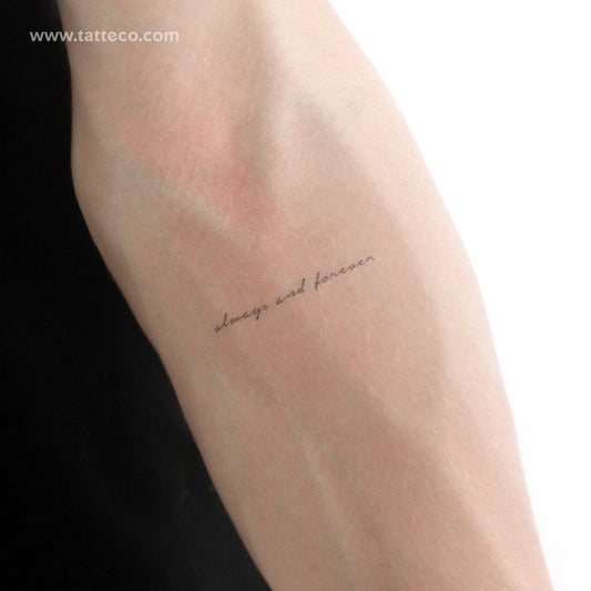 Tatuaje temporal "Always And Forever" - Juego de 3