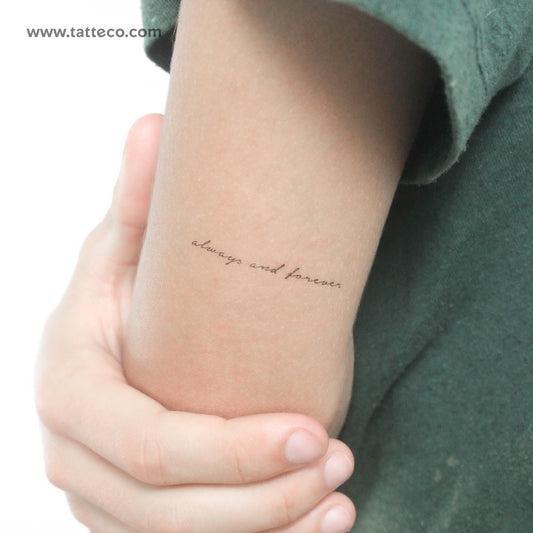 Tatuaje temporal "Always And Forever" - Juego de 3