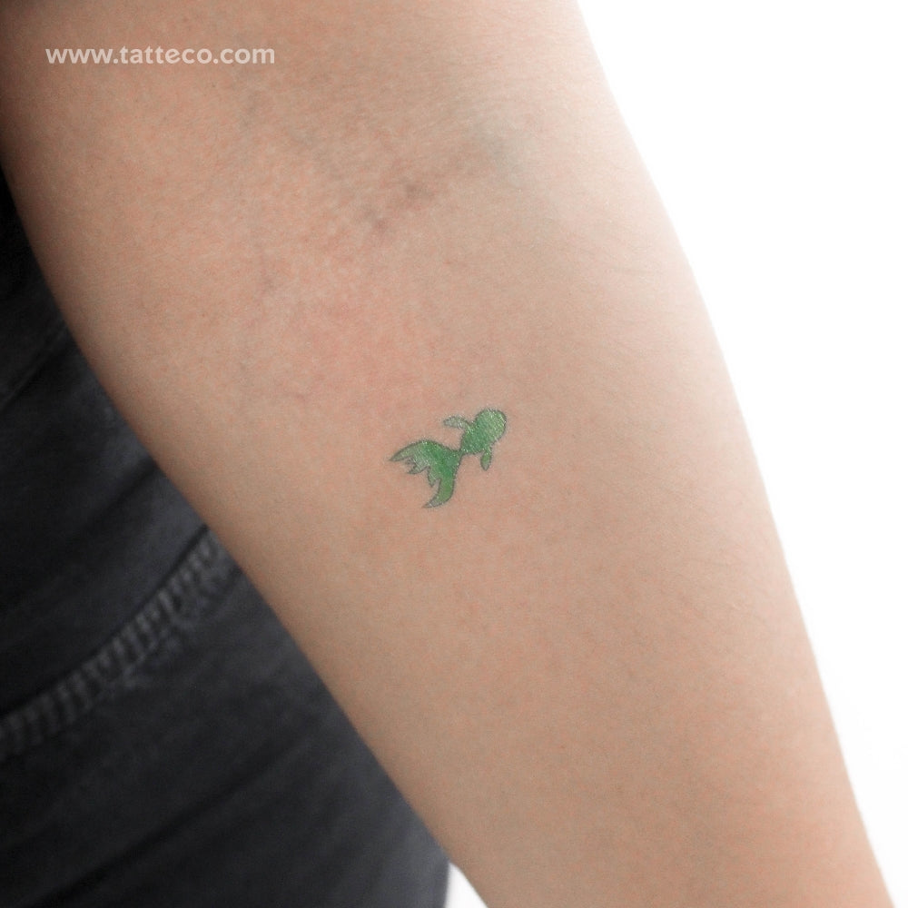 Green Fish Temporary Tattoo - Set of 3
