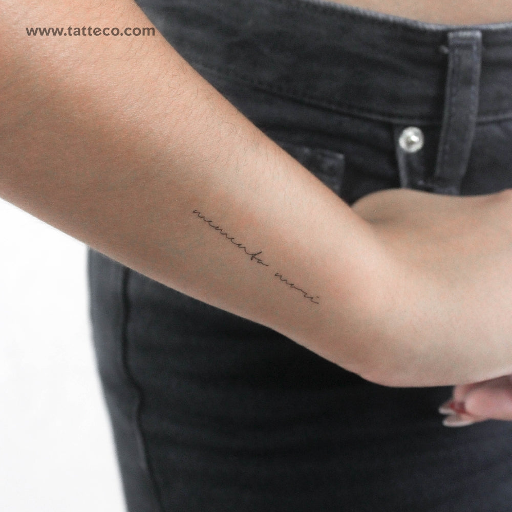 Tatuaje temporal pequeño de Memento Mori (juego de 3)