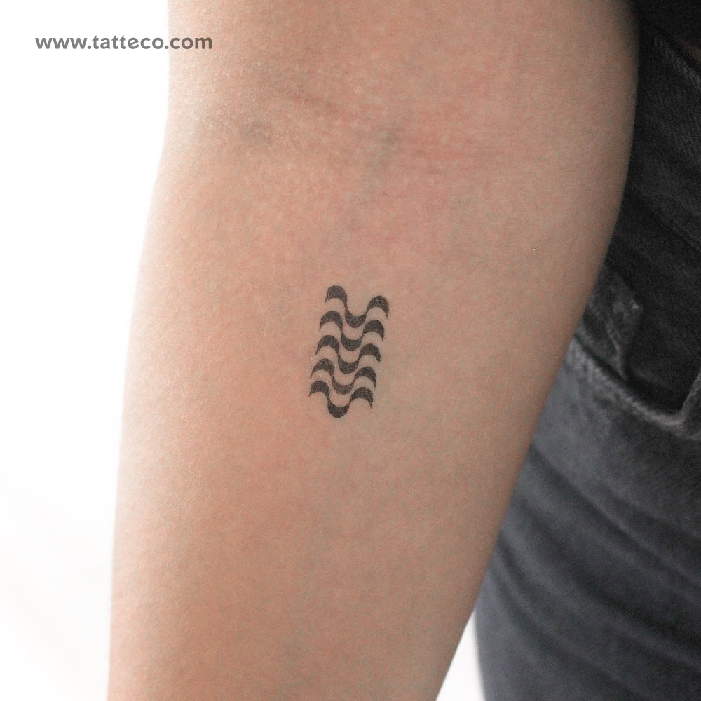 Little Ipanema Beach Pattern Temporary Tattoo - Set of 3