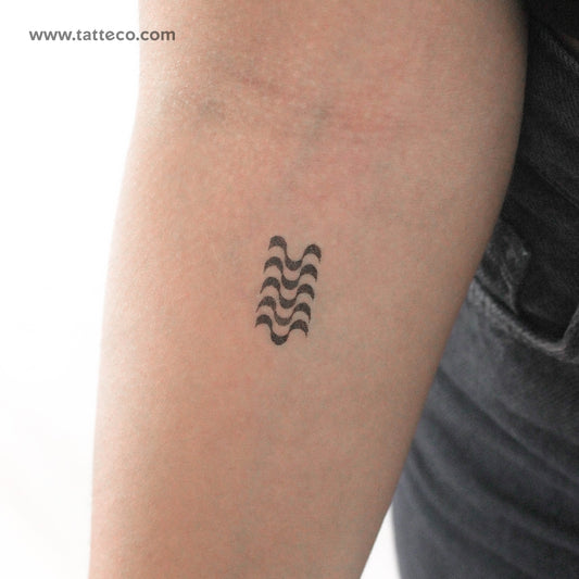 Little Ipanema Beach Pattern Temporary Tattoo - Set of 3