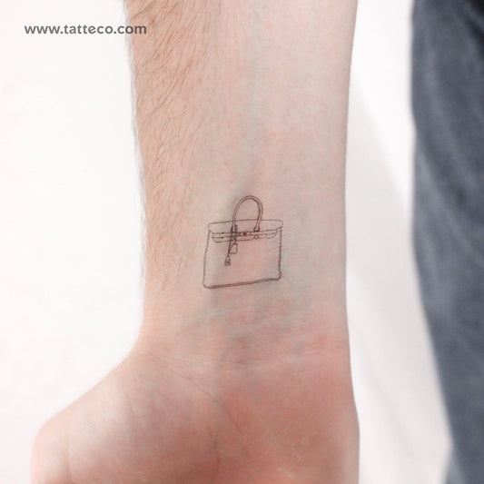 Birkin Tote Bag Temporary Tattoo - Set of 3