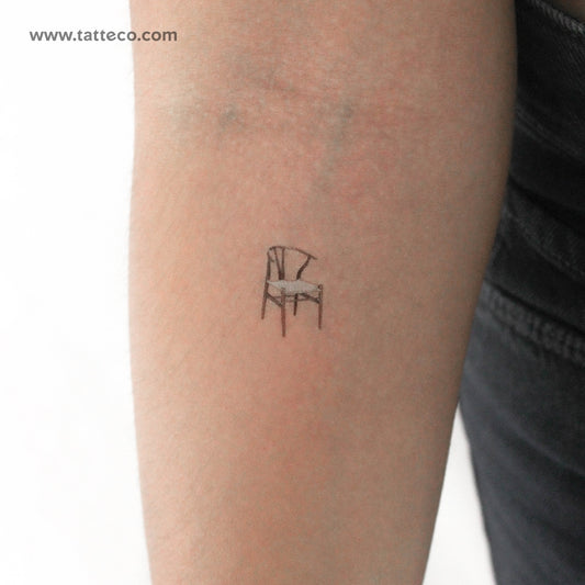 Tatuaje temporal de silla Wishbone - Juego de 3
