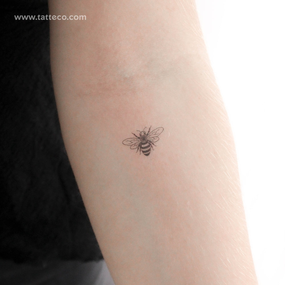 Ivy Mining Bee Temporary Tattoo - Set of 3