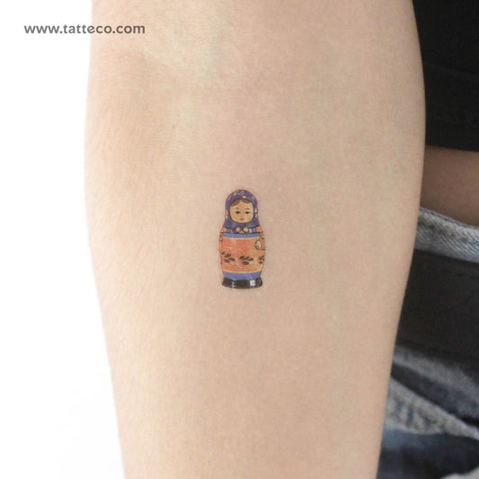 Tatuaje temporal de Matrioska - Juego de 3