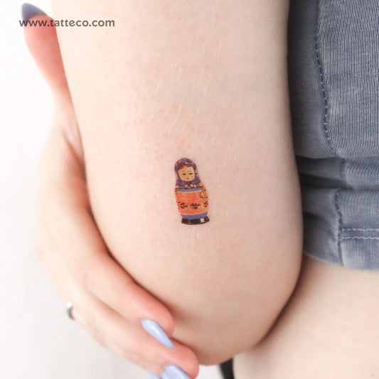 Tatuaje temporal de Matrioska - Juego de 3