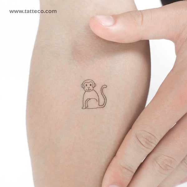 Monkey Temporary Tattoo - Set of 3