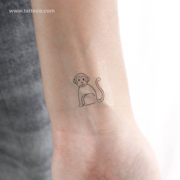 Monkey Temporary Tattoo - Set of 3