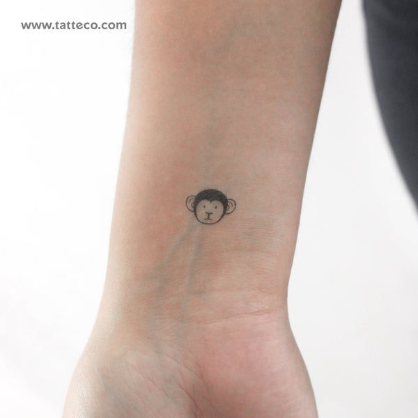 Little Monkey Face Temporary Tattoo - Set of 3