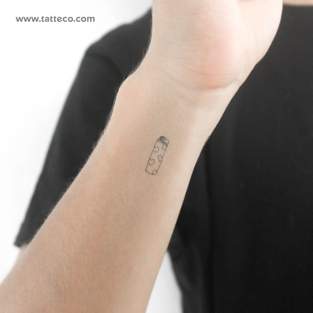 Lighter Temporary Tattoo - Set of 3