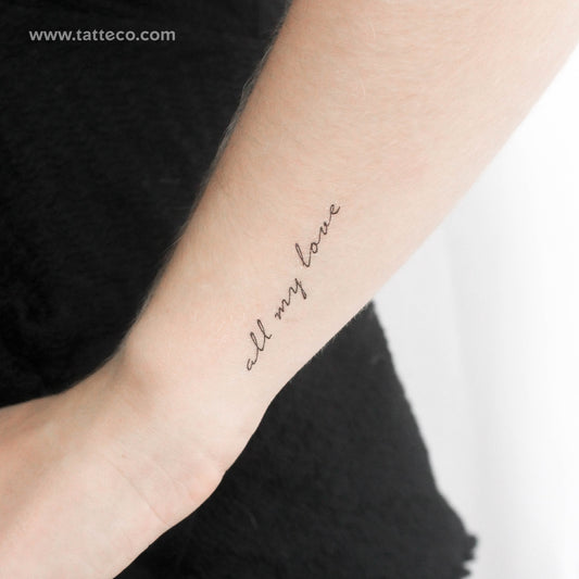 Tatuaje temporal "Todo mi amor" - Juego de 3