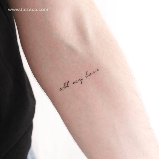 Tatuaje temporal "Todo mi amor" - Juego de 3