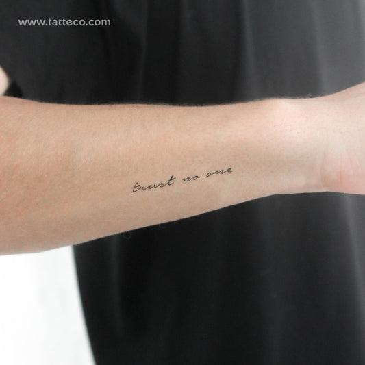 Trust No One Temporary Tattoo - Set of 3