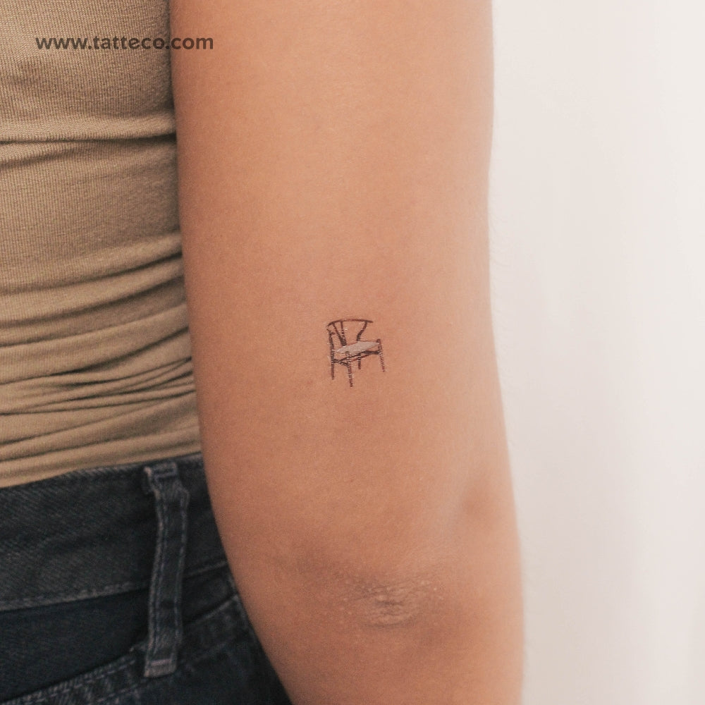 Wishbone Chair Temporary Tattoo - Set of 3