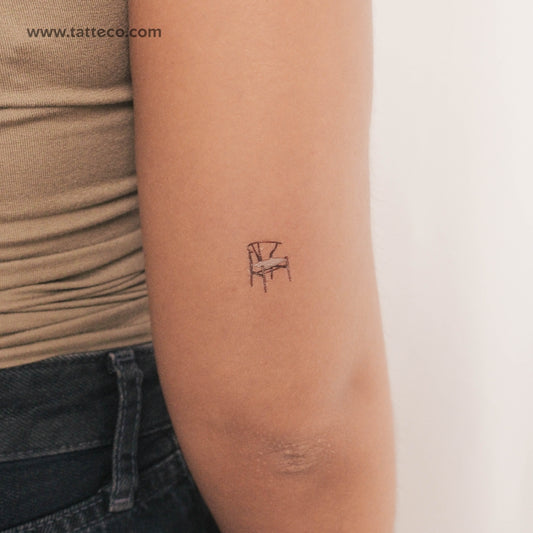 Tatuaje temporal de silla Wishbone - Juego de 3