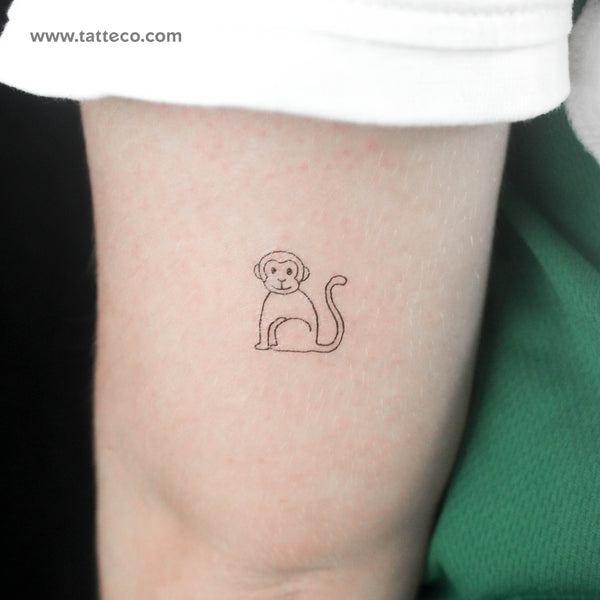 Monkey Temporary Tattoo - Set of 3