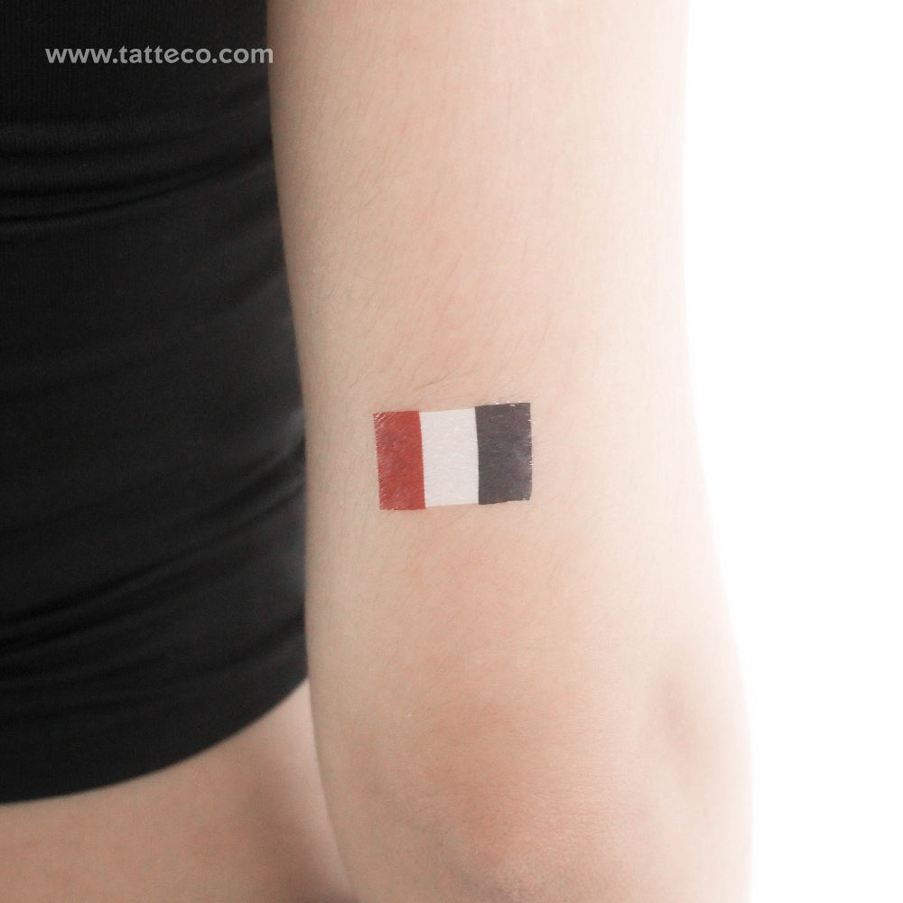 French Flag Temporary Tattoo - Set of 3