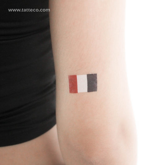 French Flag Temporary Tattoo - Set of 3