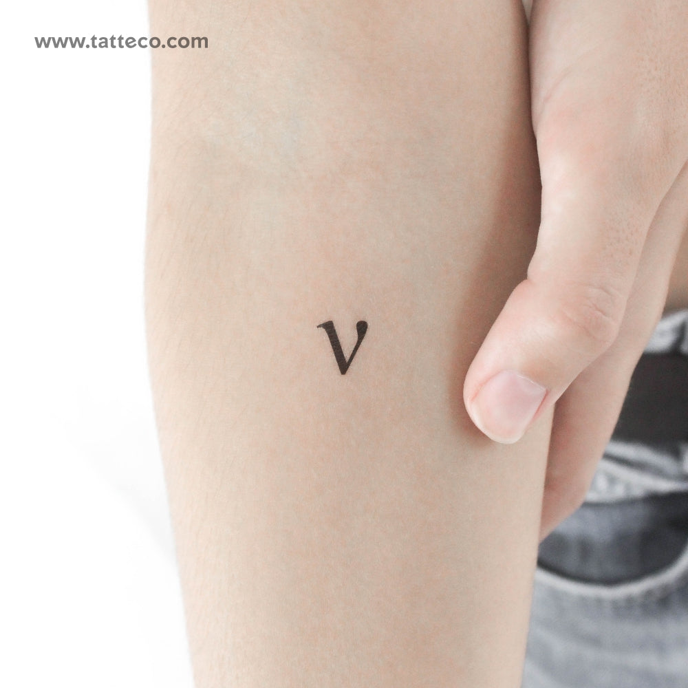 Nu ν Temporary Tattoo - Set of 3