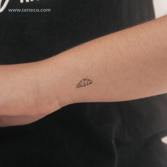Tatuaje temporal de croissant pequeño - Juego de 3