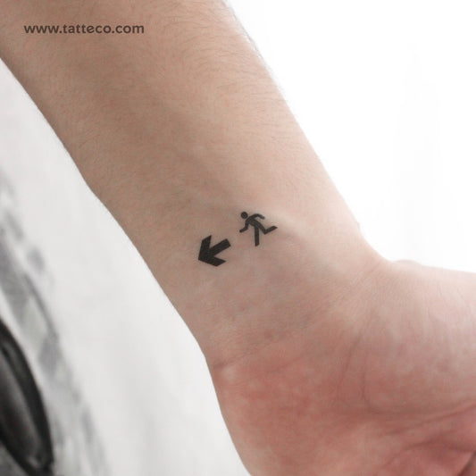Tatuaje temporal de salida de emergencia - Juego de 3