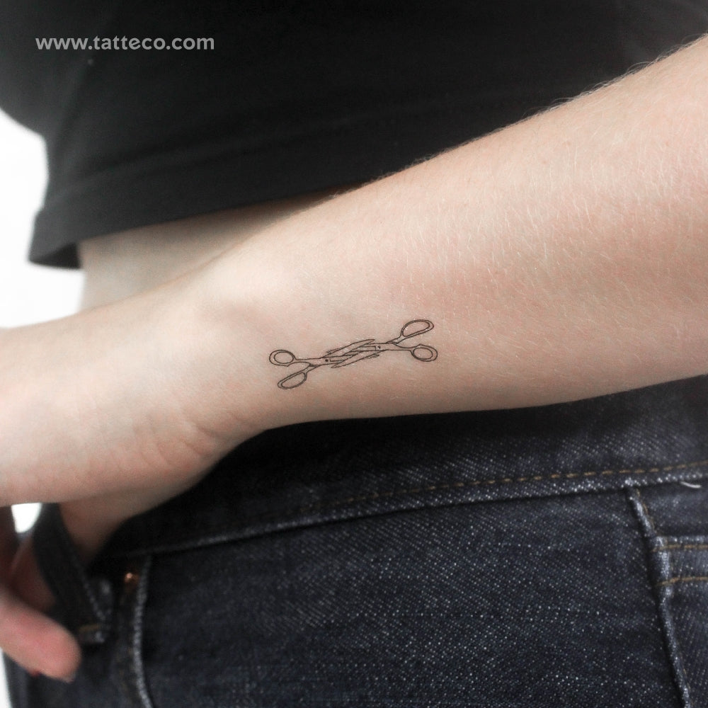 Scissoring Temporary Tattoo - Set of 3