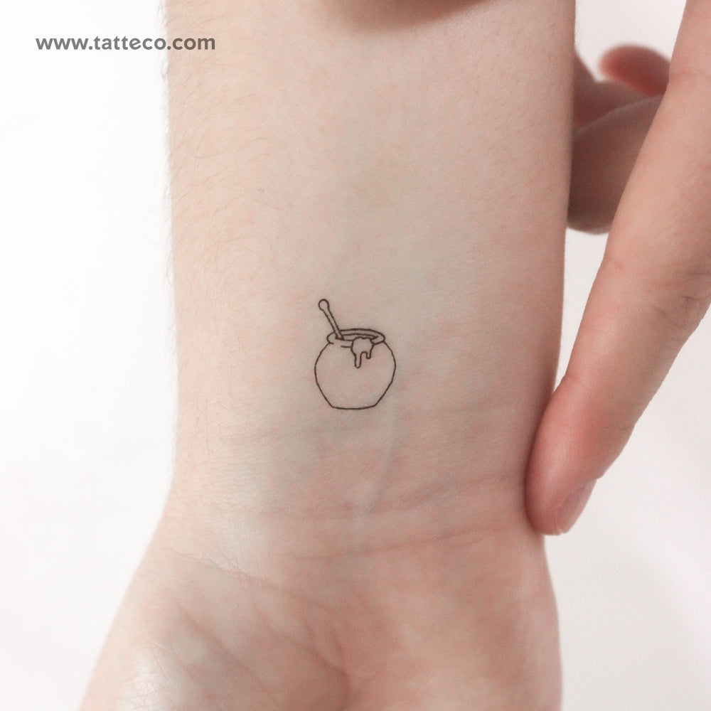 Tiny Honey Pot Temporary Tattoo - Set of 3