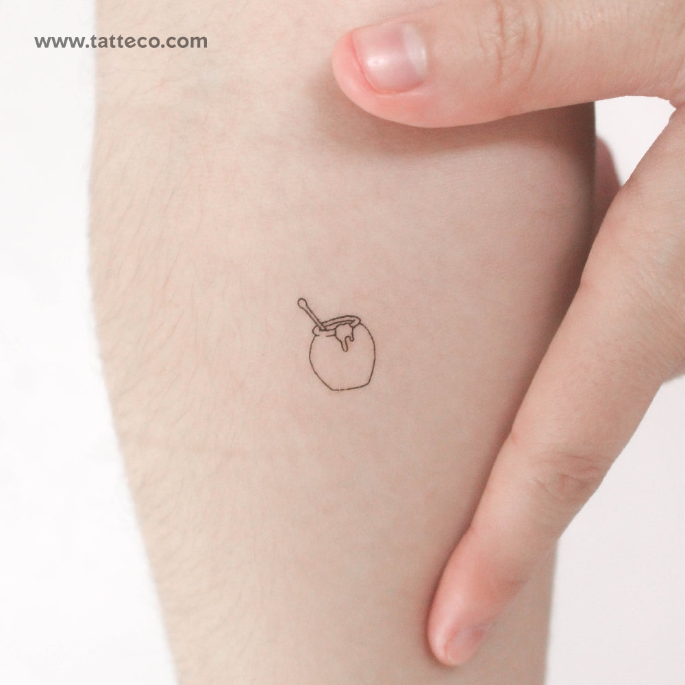 Tiny Honey Pot Temporary Tattoo - Set of 3