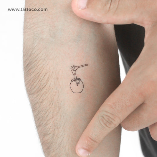 Tatuaje temporal de tarro de miel - Juego de 3