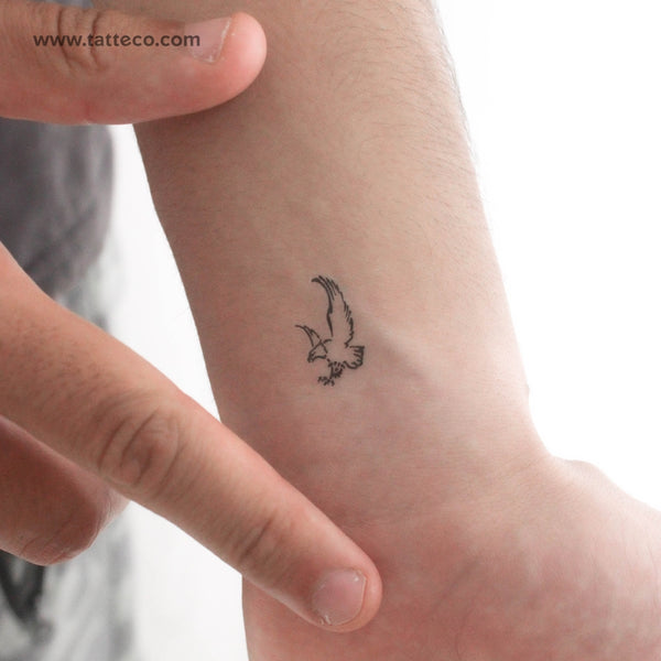 Little Bald Eagle Temporary Tattoo - Set of 3