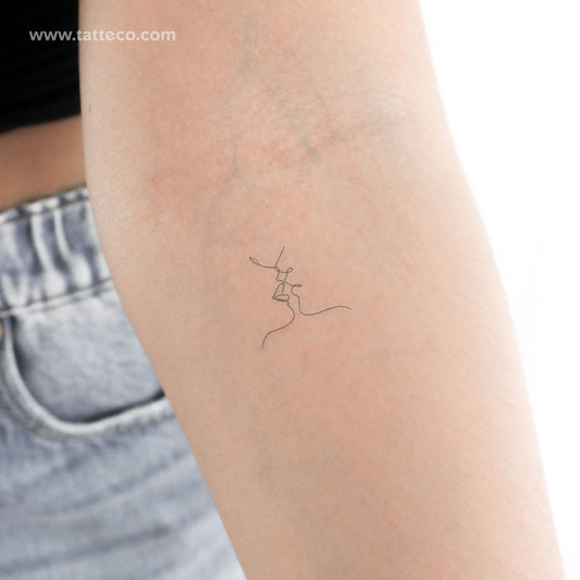Tatuaje temporal "Small Kiss" de Harmlessberry (juego de 3)