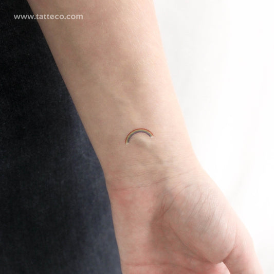 Tatuaje temporal de arcoíris pequeño - Juego de 3