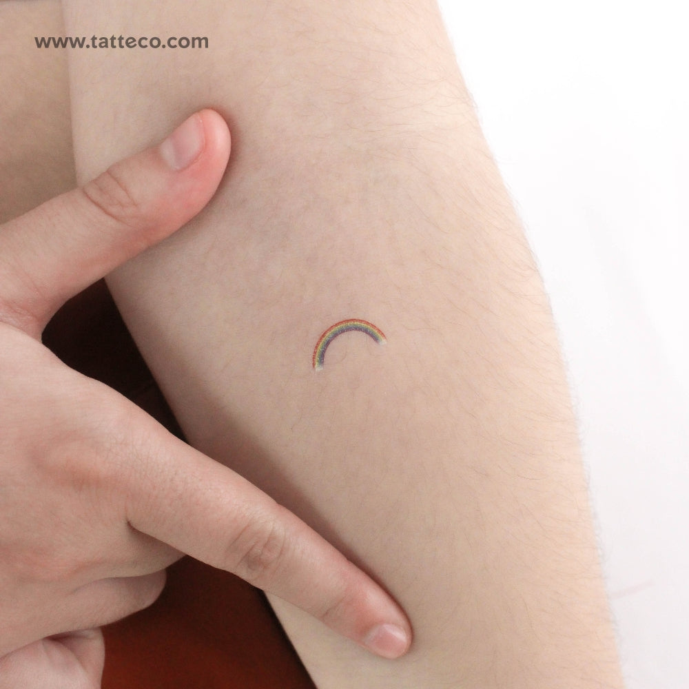 Tatuaje temporal de arcoíris pequeño - Juego de 3