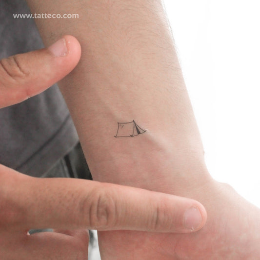 Tatuaje temporal de tienda de campaña - Juego de 3