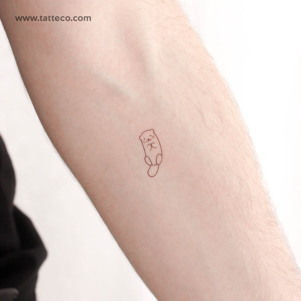 Otter Temporary Tattoo - Set of 3