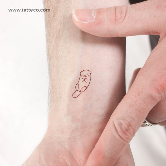Otter Temporary Tattoo - Set of 3